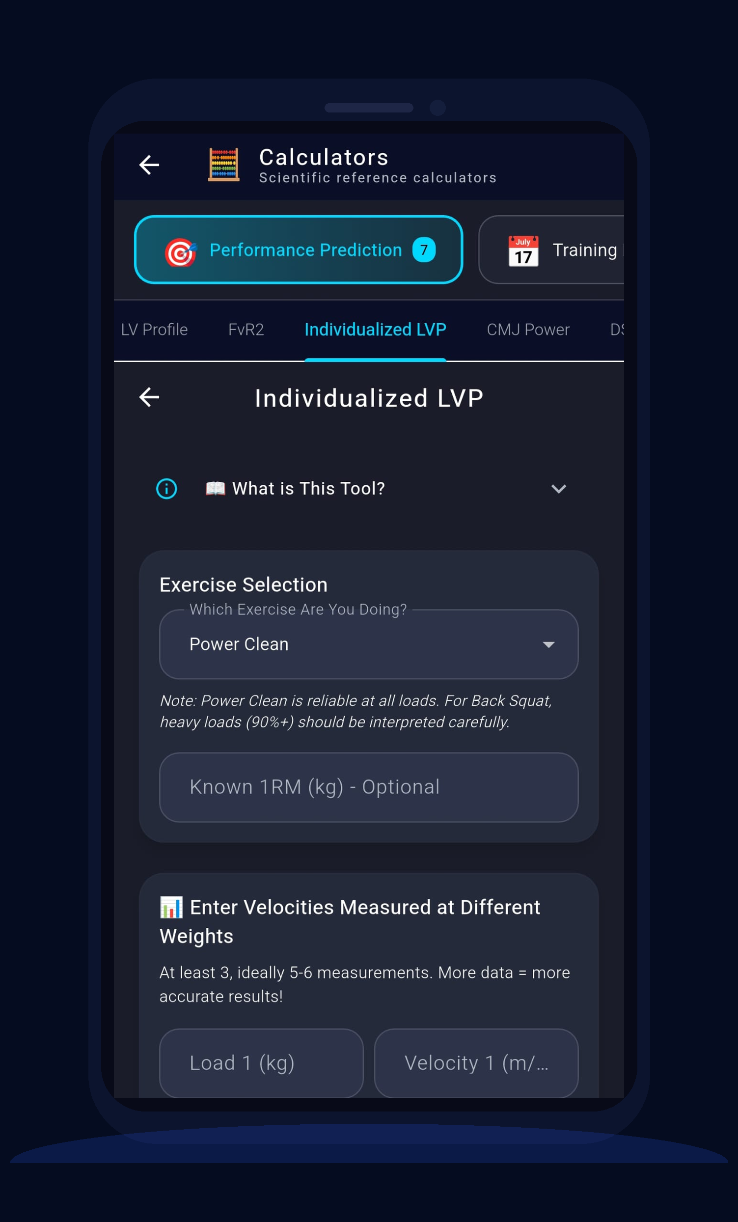 Hesap Makinesi - 1RM Hesaplama